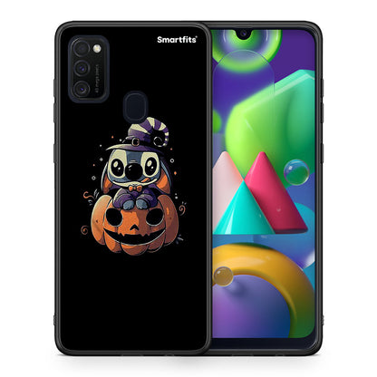 Θήκη Samsung M21/M31 Halloween Stitch από τη Smartfits με σχέδιο στο πίσω μέρος και μαύρο περίβλημα | Samsung M21/M31 Halloween Stitch case with colorful back and black bezels
