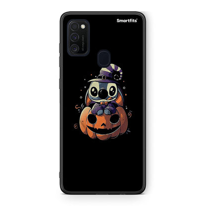 Samsung M21/M31 Halloween Stitch θήκη από τη Smartfits με σχέδιο στο πίσω μέρος και μαύρο περίβλημα | Smartphone case with colorful back and black bezels by Smartfits