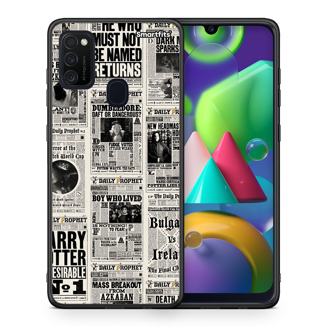 Θήκη Samsung M21/M31 Harry Paper από τη Smartfits με σχέδιο στο πίσω μέρος και μαύρο περίβλημα | Samsung M21/M31 Harry Paper case with colorful back and black bezels