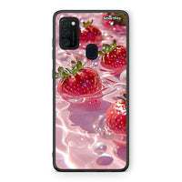Thumbnail for Samsung M21/M31 Juicy Strawberries θήκη από τη Smartfits με σχέδιο στο πίσω μέρος και μαύρο περίβλημα | Smartphone case with colorful back and black bezels by Smartfits