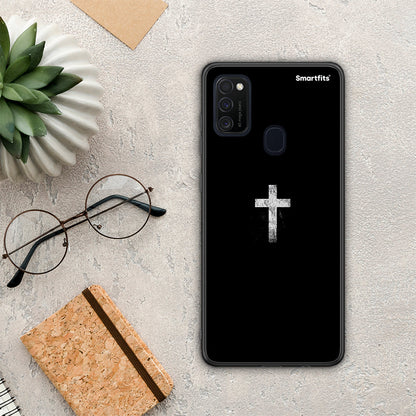 White Cross - Samsung Galaxy M21 / M30s θήκη