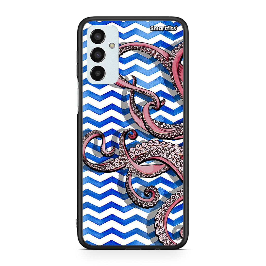 Samsung M23 Chevron Devilfish θήκη από τη Smartfits με σχέδιο στο πίσω μέρος και μαύρο περίβλημα | Smartphone case with colorful back and black bezels by Smartfits