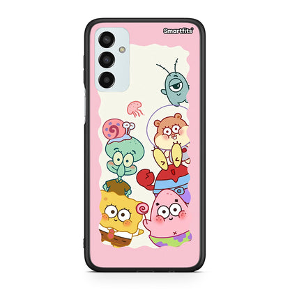 Samsung M23 Cute Companion θήκη από τη Smartfits με σχέδιο στο πίσω μέρος και μαύρο περίβλημα | Smartphone case with colorful back and black bezels by Smartfits