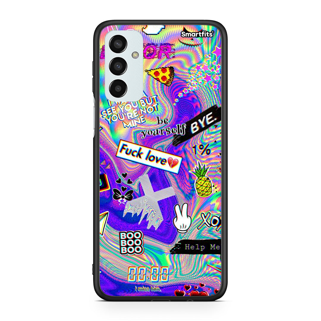 Samsung M23 Game Over θήκη από τη Smartfits με σχέδιο στο πίσω μέρος και μαύρο περίβλημα | Smartphone case with colorful back and black bezels by Smartfits