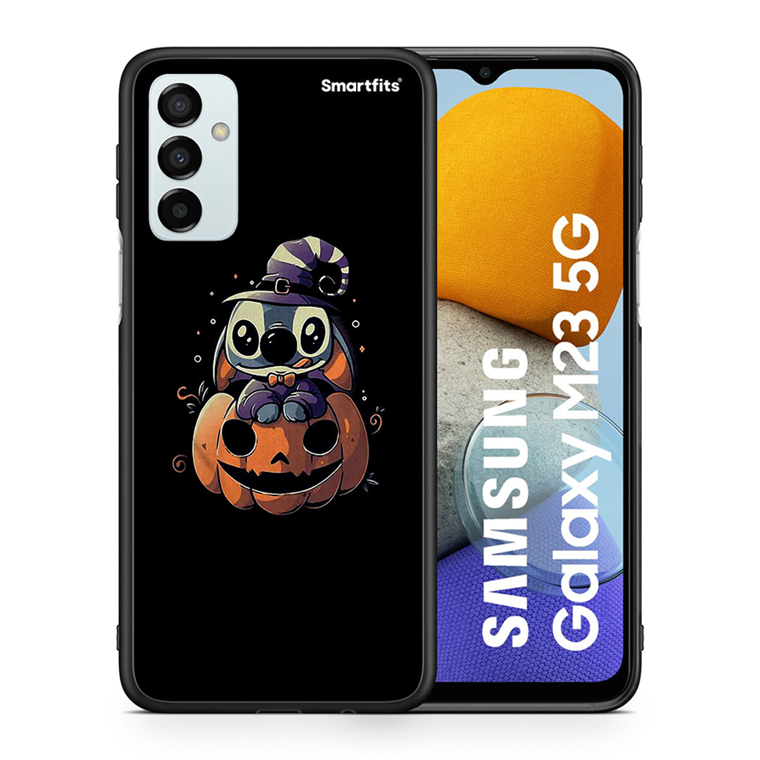 Θήκη Samsung M23 Halloween Stitch από τη Smartfits με σχέδιο στο πίσω μέρος και μαύρο περίβλημα | Samsung M23 Halloween Stitch case with colorful back and black bezels