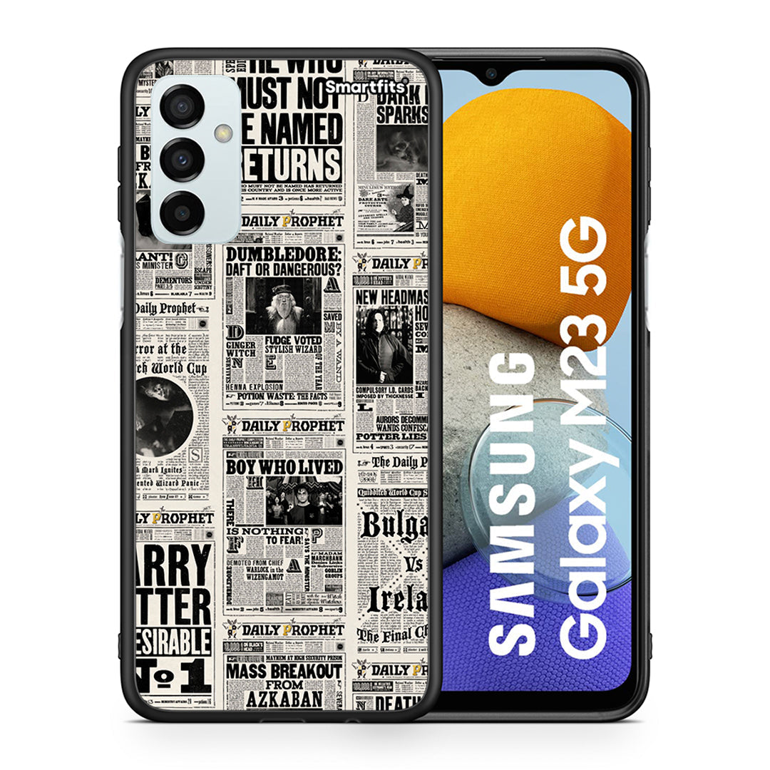 Θήκη Samsung M23 Harry Paper από τη Smartfits με σχέδιο στο πίσω μέρος και μαύρο περίβλημα | Samsung M23 Harry Paper case with colorful back and black bezels