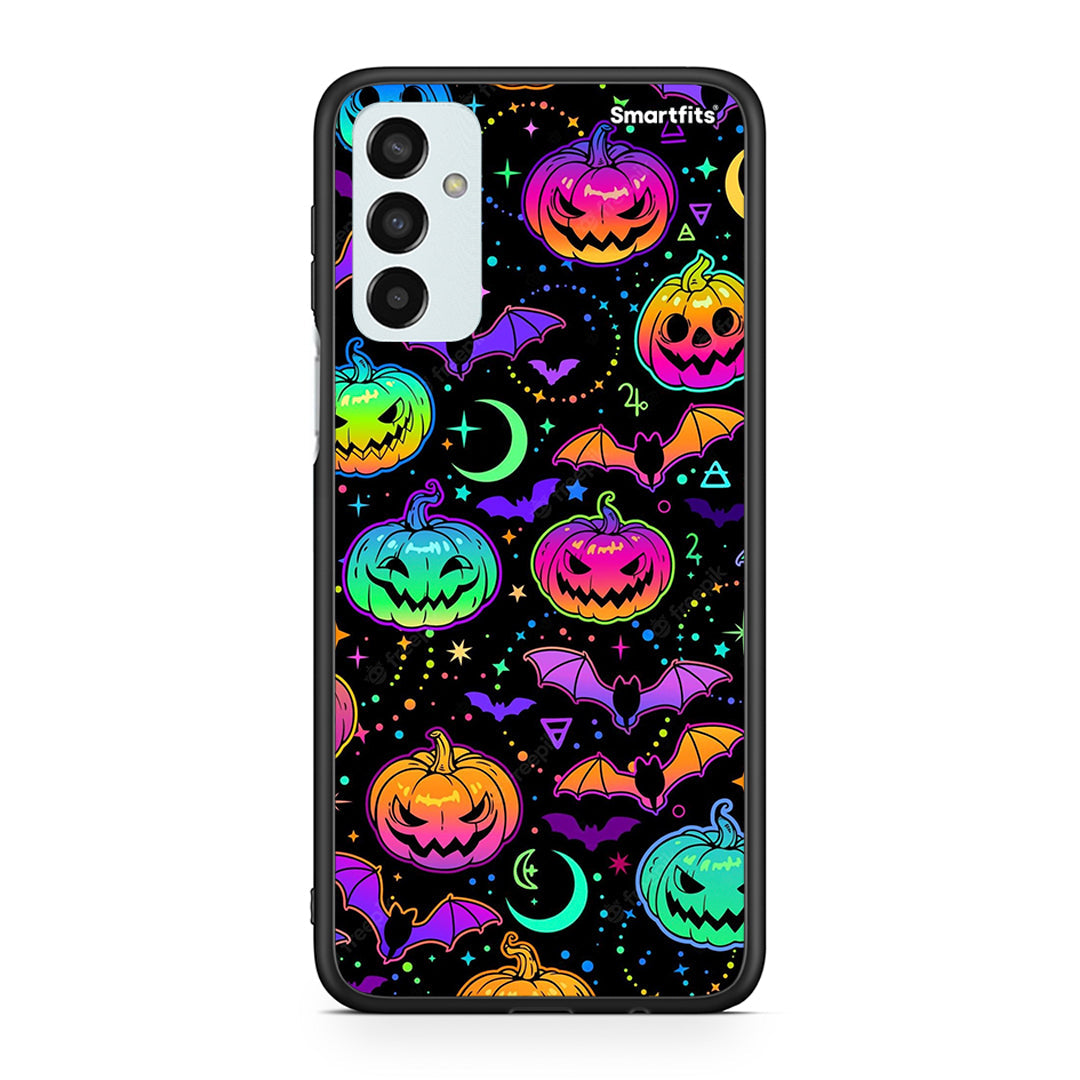 Samsung M23 Neon Halloween θήκη από τη Smartfits με σχέδιο στο πίσω μέρος και μαύρο περίβλημα | Smartphone case with colorful back and black bezels by Smartfits