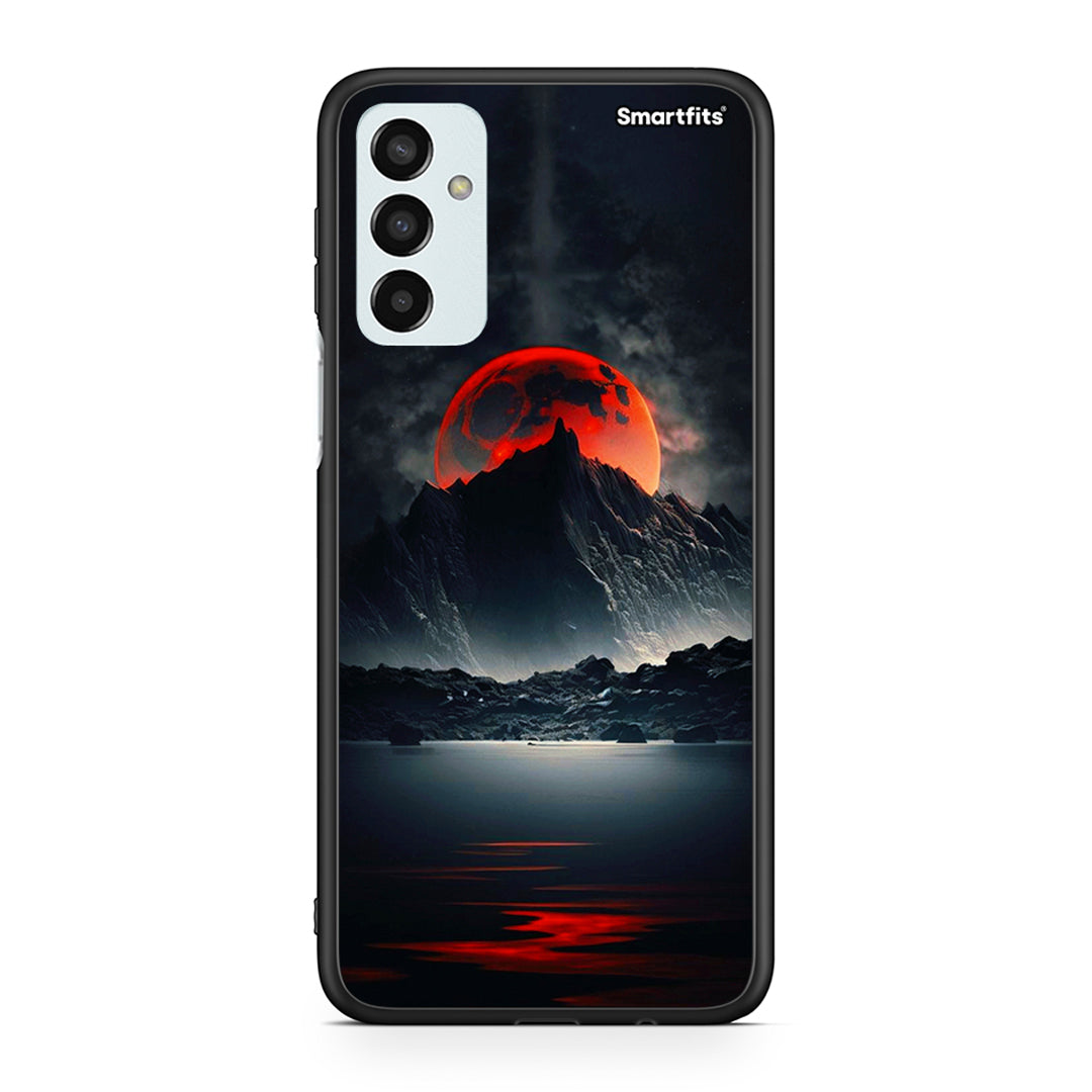 Samsung M23 Red Full Moon θήκη από τη Smartfits με σχέδιο στο πίσω μέρος και μαύρο περίβλημα | Smartphone case with colorful back and black bezels by Smartfits
