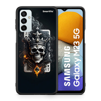 Θήκη Samsung M23 Skull King Ace από τη Smartfits με σχέδιο στο πίσω μέρος και μαύρο περίβλημα | Samsung M23 Skull King Ace case with colorful back and black bezels