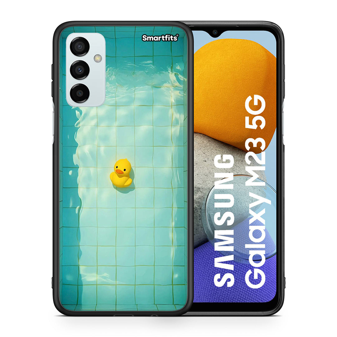 Θήκη Samsung M23 Yellow Duck από τη Smartfits με σχέδιο στο πίσω μέρος και μαύρο περίβλημα | Samsung M23 Yellow Duck case with colorful back and black bezels