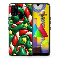 Thumbnail for Θήκη Samsung M31 Christmas Bubbles από τη Smartfits με σχέδιο στο πίσω μέρος και μαύρο περίβλημα | Samsung M31 Christmas Bubbles case with colorful back and black bezels