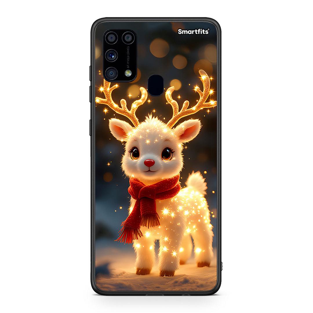 Samsung M31 Christmas Cutie θήκη από τη Smartfits με σχέδιο στο πίσω μέρος και μαύρο περίβλημα | Smartphone case with colorful back and black bezels by Smartfits