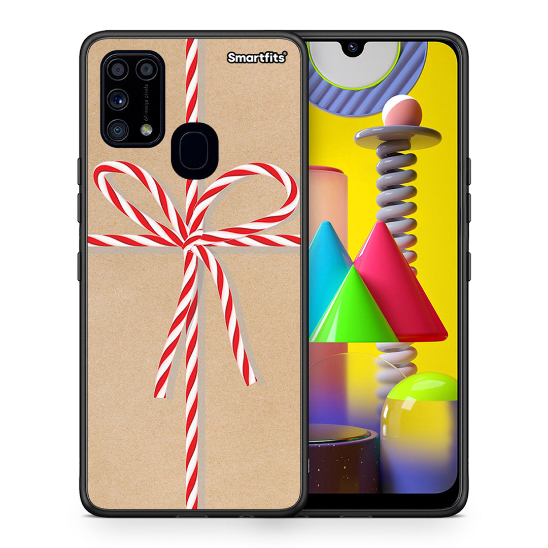 Θήκη Samsung M31 Christmas Gift από τη Smartfits με σχέδιο στο πίσω μέρος και μαύρο περίβλημα | Samsung M31 Christmas Gift case with colorful back and black bezels