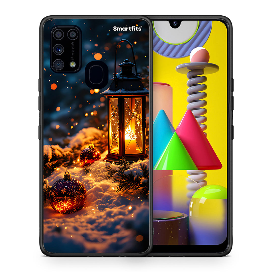 Θήκη Samsung M31 Christmas Ornaments από τη Smartfits με σχέδιο στο πίσω μέρος και μαύρο περίβλημα | Samsung M31 Christmas Ornaments case with colorful back and black bezels