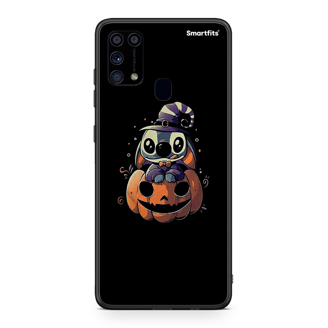 Samsung M31 Halloween Stitch θήκη από τη Smartfits με σχέδιο στο πίσω μέρος και μαύρο περίβλημα | Smartphone case with colorful back and black bezels by Smartfits