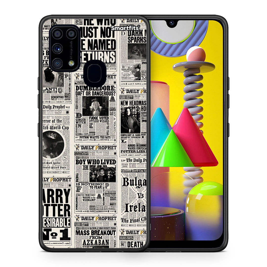 Θήκη Samsung M31 Harry Paper από τη Smartfits με σχέδιο στο πίσω μέρος και μαύρο περίβλημα | Samsung M31 Harry Paper case with colorful back and black bezels