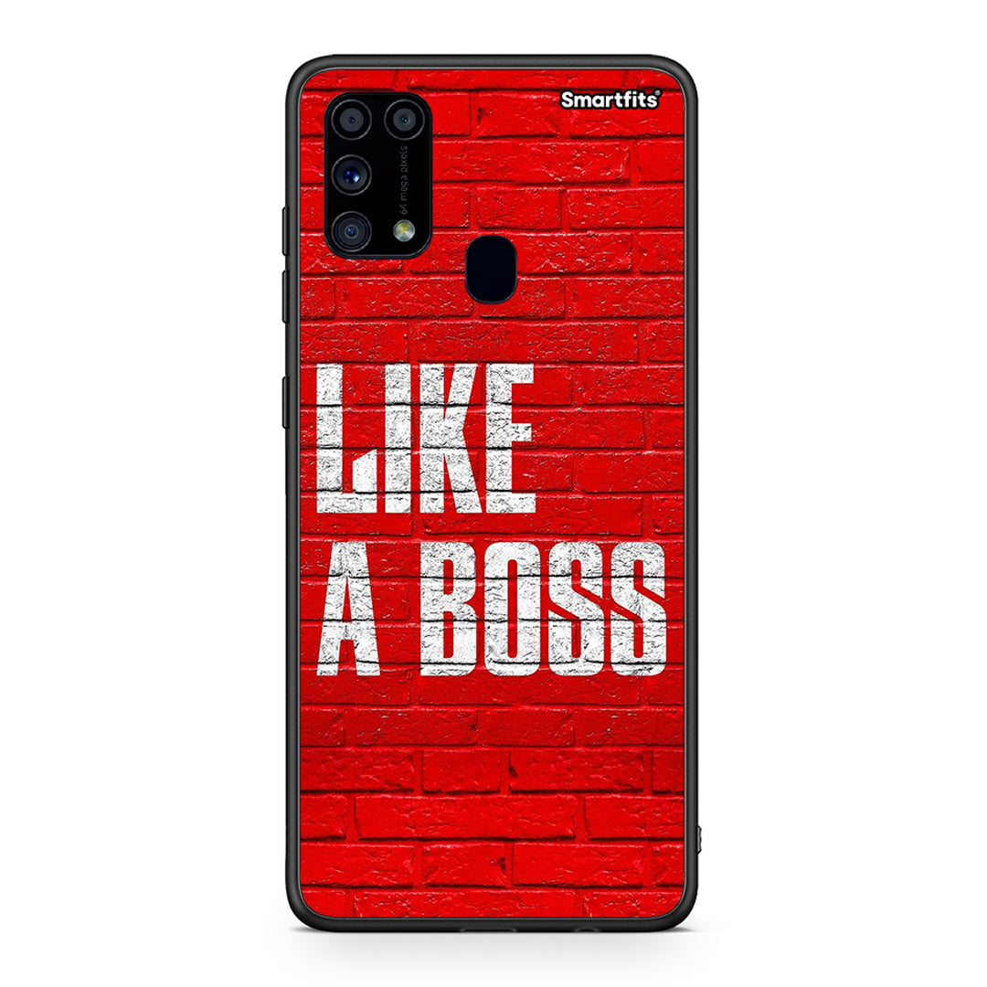 Samsung M31 Like A Boss θήκη από τη Smartfits με σχέδιο στο πίσω μέρος και μαύρο περίβλημα | Smartphone case with colorful back and black bezels by Smartfits