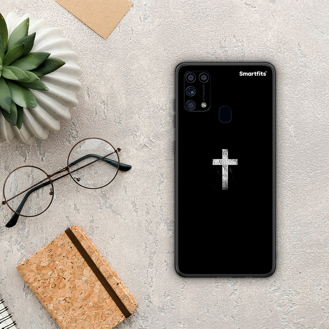 White Cross - Samsung Galaxy M31 θήκη