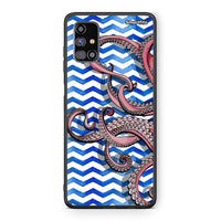 Thumbnail for Samsung M31s Chevron Devilfish θήκη από τη Smartfits με σχέδιο στο πίσω μέρος και μαύρο περίβλημα | Smartphone case with colorful back and black bezels by Smartfits