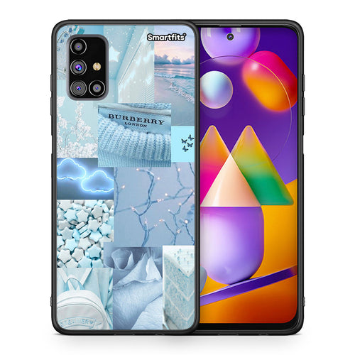 Θήκη Samsung M31s Ciel Aesthetic Collage από τη Smartfits με σχέδιο στο πίσω μέρος και μαύρο περίβλημα | Samsung M31s Ciel Aesthetic Collage case with colorful back and black bezels