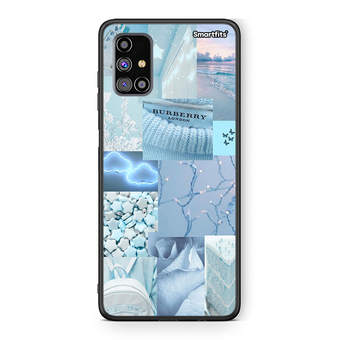 Samsung M31s Ciel Aesthetic Collage θήκη από τη Smartfits με σχέδιο στο πίσω μέρος και μαύρο περίβλημα | Smartphone case with colorful back and black bezels by Smartfits