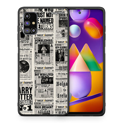 Θήκη Samsung M31s Harry Paper από τη Smartfits με σχέδιο στο πίσω μέρος και μαύρο περίβλημα | Samsung M31s Harry Paper case with colorful back and black bezels