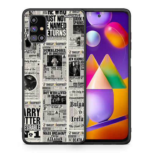 Θήκη Samsung M31s Harry Paper από τη Smartfits με σχέδιο στο πίσω μέρος και μαύρο περίβλημα | Samsung M31s Harry Paper case with colorful back and black bezels