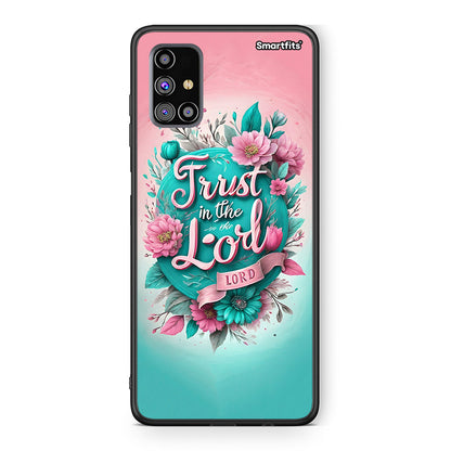 Samsung M31s Lord Trust θήκη από τη Smartfits με σχέδιο στο πίσω μέρος και μαύρο περίβλημα | Smartphone case with colorful back and black bezels by Smartfits