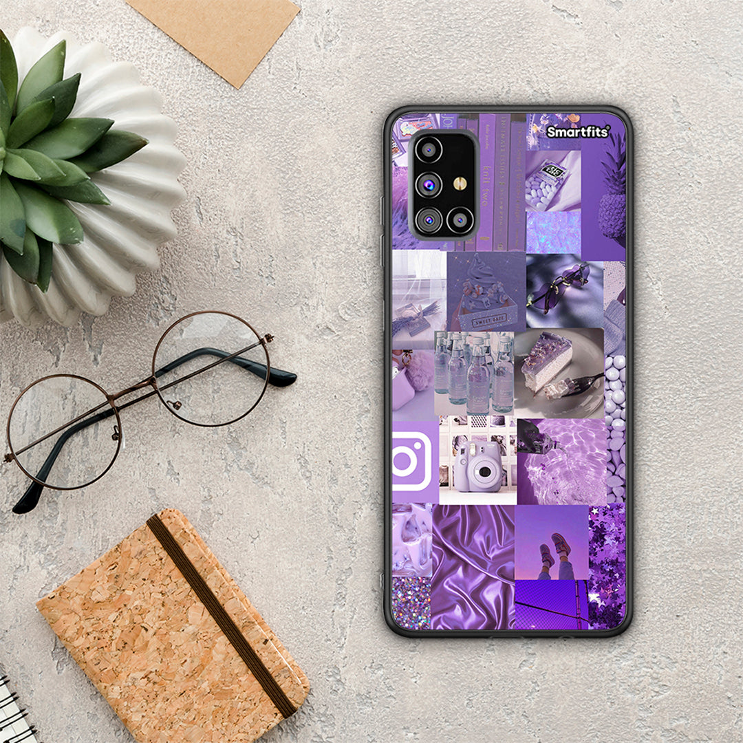 Purple Aesthetic Collage - Samsung Galaxy M31s θήκη