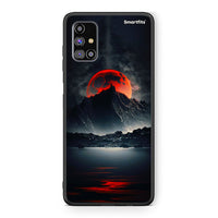 Thumbnail for Samsung M31s Red Full Moon θήκη από τη Smartfits με σχέδιο στο πίσω μέρος και μαύρο περίβλημα | Smartphone case with colorful back and black bezels by Smartfits