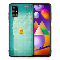 Thumbnail for Θήκη Samsung M31s Yellow Duck από τη Smartfits με σχέδιο στο πίσω μέρος και μαύρο περίβλημα | Samsung M31s Yellow Duck case with colorful back and black bezels