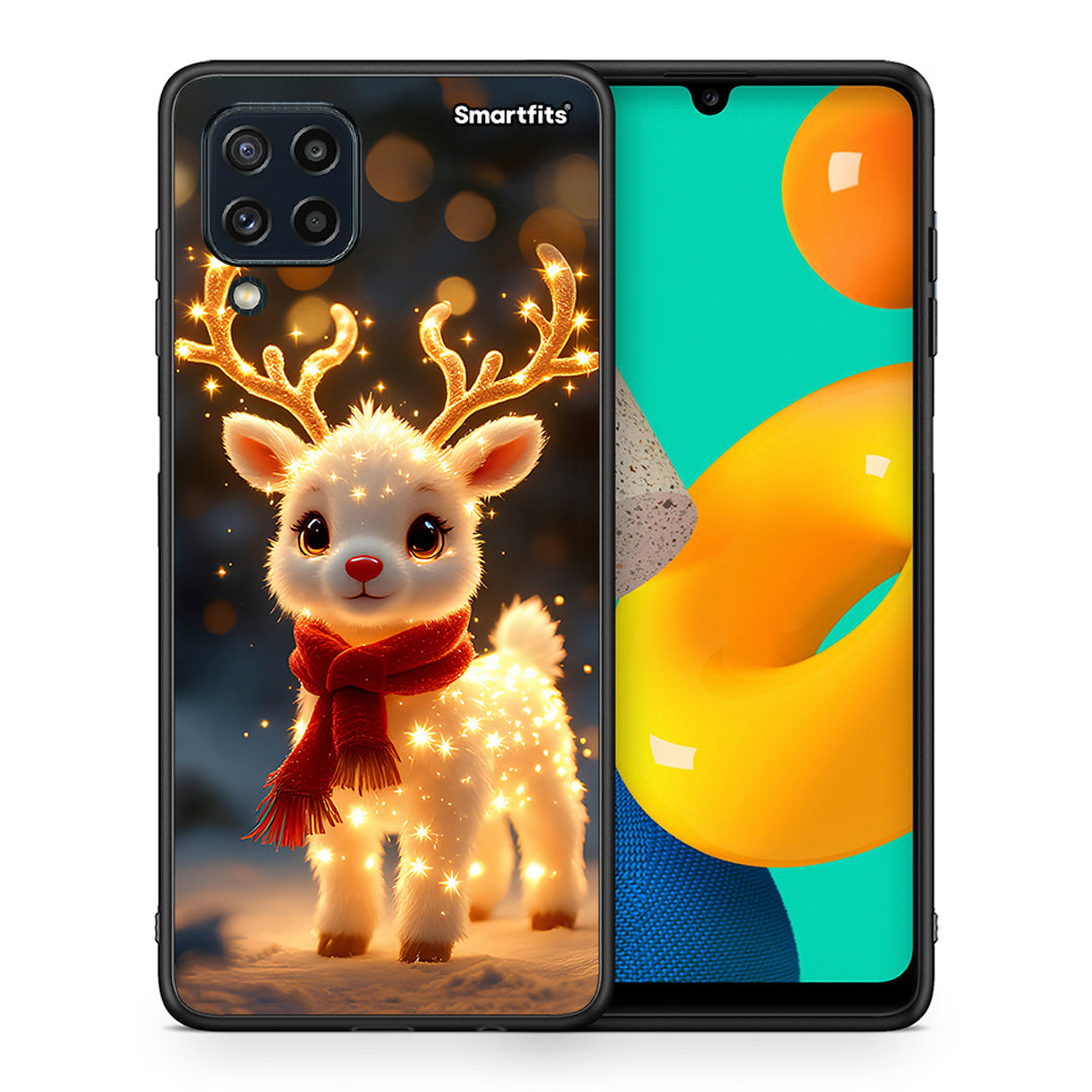 Θήκη Samsung M32 4G Christmas Cutie από τη Smartfits με σχέδιο στο πίσω μέρος και μαύρο περίβλημα | Samsung M32 4G Christmas Cutie case with colorful back and black bezels