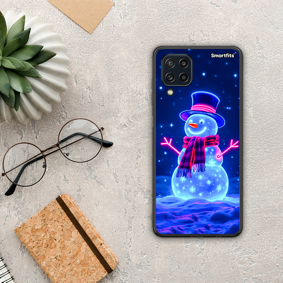 Christmas Neon Snowman - Samsung Galaxy M32 4G / M22 θήκη