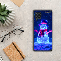 Thumbnail for Christmas Neon Snowman - Samsung Galaxy M32 4G / M22 θήκη