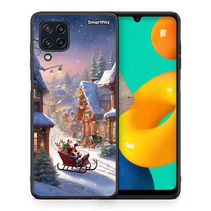 Θήκη Samsung M32 4G Christmas Snow από τη Smartfits με σχέδιο στο πίσω μέρος και μαύρο περίβλημα | Samsung M32 4G Christmas Snow case with colorful back and black bezels