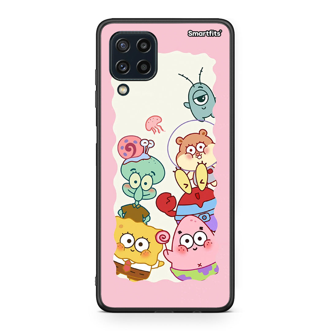 Samsung M32 4G Cute Companion θήκη από τη Smartfits με σχέδιο στο πίσω μέρος και μαύρο περίβλημα | Smartphone case with colorful back and black bezels by Smartfits