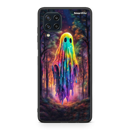 Samsung M32 4G Halloween Ghost θήκη από τη Smartfits με σχέδιο στο πίσω μέρος και μαύρο περίβλημα | Smartphone case with colorful back and black bezels by Smartfits