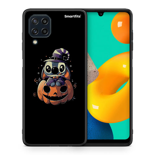 Θήκη Samsung M32 4G Halloween Stitch από τη Smartfits με σχέδιο στο πίσω μέρος και μαύρο περίβλημα | Samsung M32 4G Halloween Stitch case with colorful back and black bezels