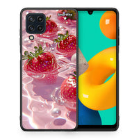 Thumbnail for Θήκη Samsung M32 4G Juicy Strawberries από τη Smartfits με σχέδιο στο πίσω μέρος και μαύρο περίβλημα | Samsung M32 4G Juicy Strawberries case with colorful back and black bezels