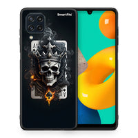 Thumbnail for Θήκη Samsung M32 4G Skull King Ace από τη Smartfits με σχέδιο στο πίσω μέρος και μαύρο περίβλημα | Samsung M32 4G Skull King Ace case with colorful back and black bezels