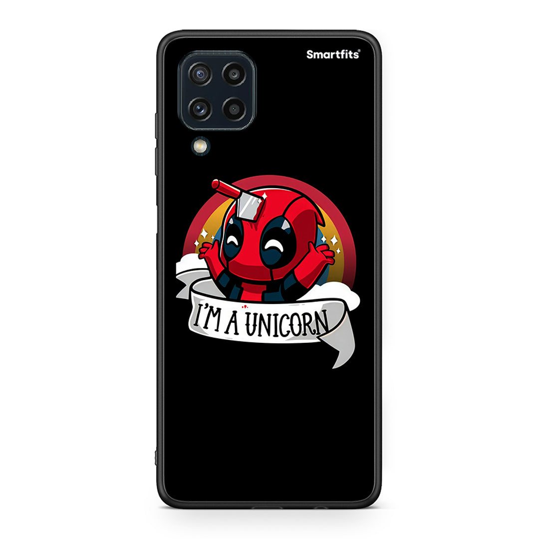 Samsung M32 4G Unicorn Deadpool θήκη από τη Smartfits με σχέδιο στο πίσω μέρος και μαύρο περίβλημα | Smartphone case with colorful back and black bezels by Smartfits