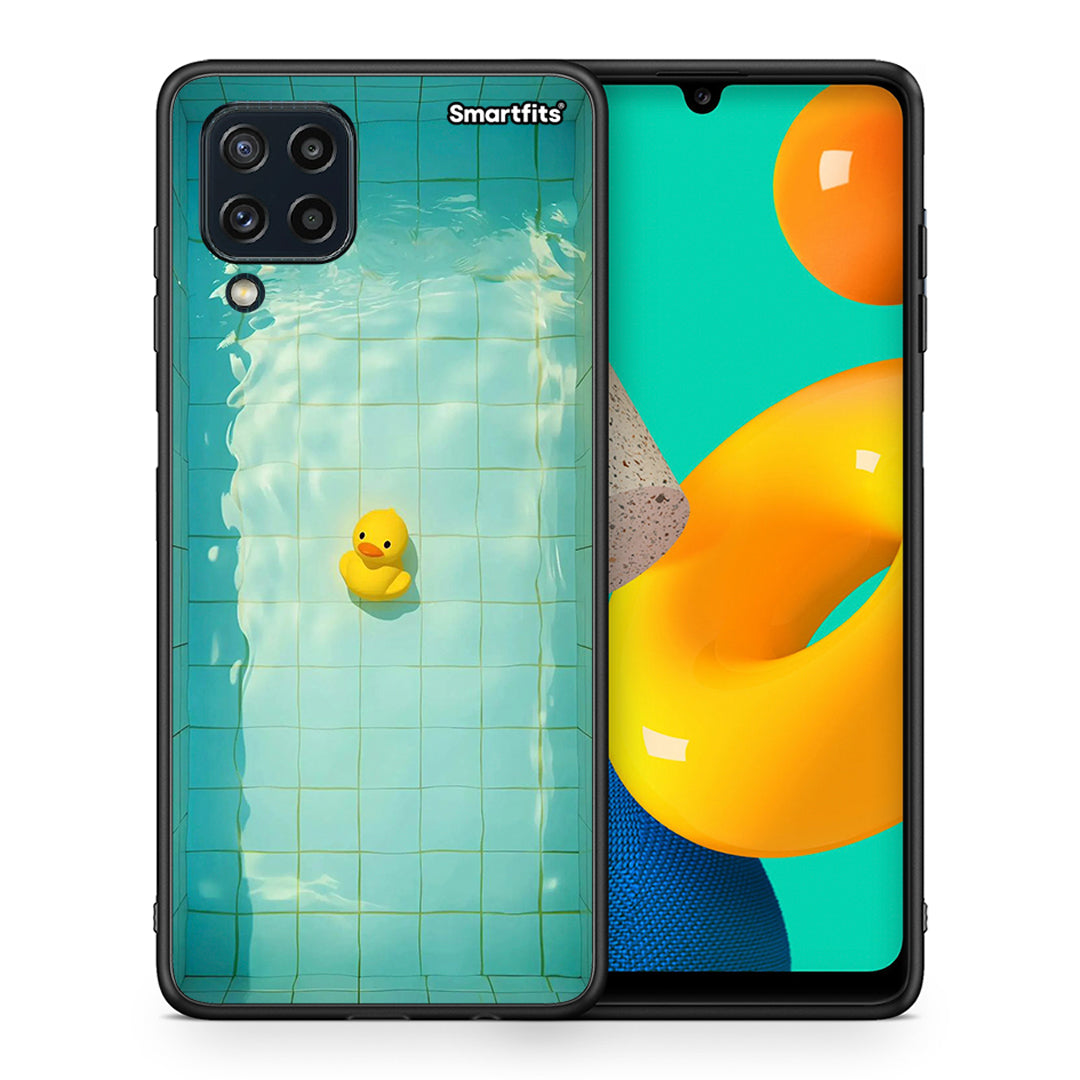 Θήκη Samsung M32 4G Yellow Duck από τη Smartfits με σχέδιο στο πίσω μέρος και μαύρο περίβλημα | Samsung M32 4G Yellow Duck case with colorful back and black bezels