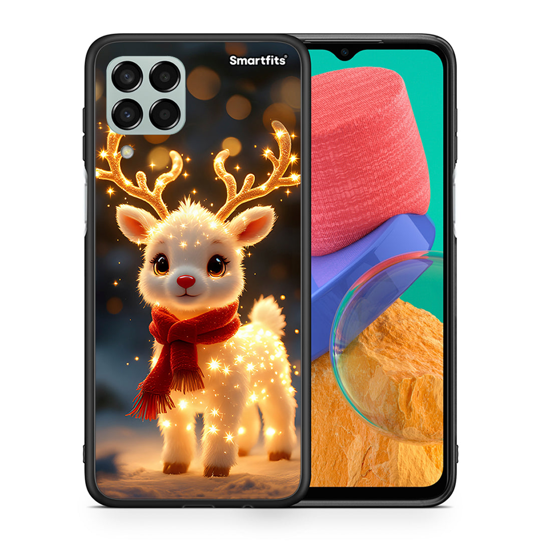 Θήκη Samsung M33 Christmas Cutie από τη Smartfits με σχέδιο στο πίσω μέρος και μαύρο περίβλημα | Samsung M33 Christmas Cutie case with colorful back and black bezels