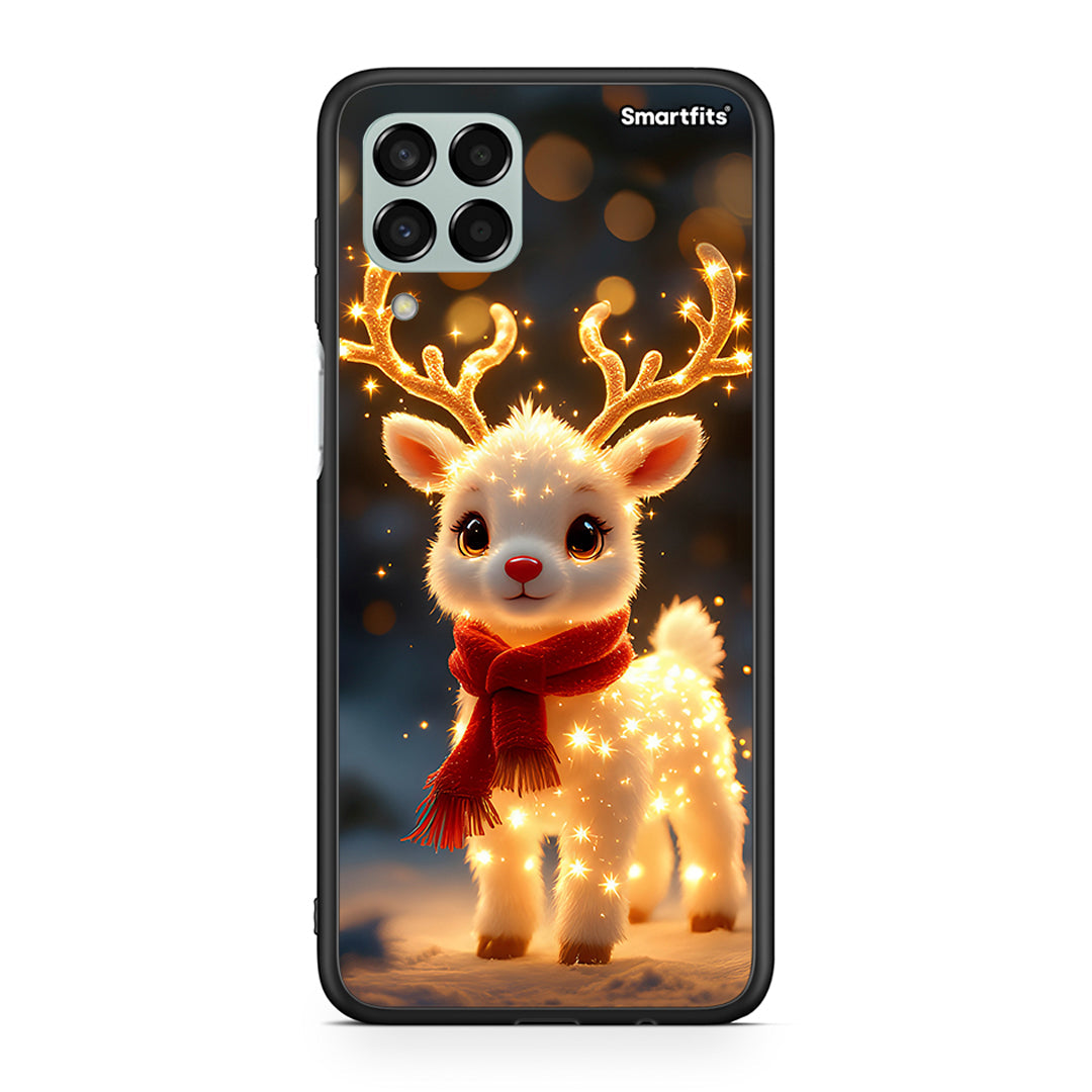 Samsung M33 Christmas Cutie θήκη από τη Smartfits με σχέδιο στο πίσω μέρος και μαύρο περίβλημα | Smartphone case with colorful back and black bezels by Smartfits