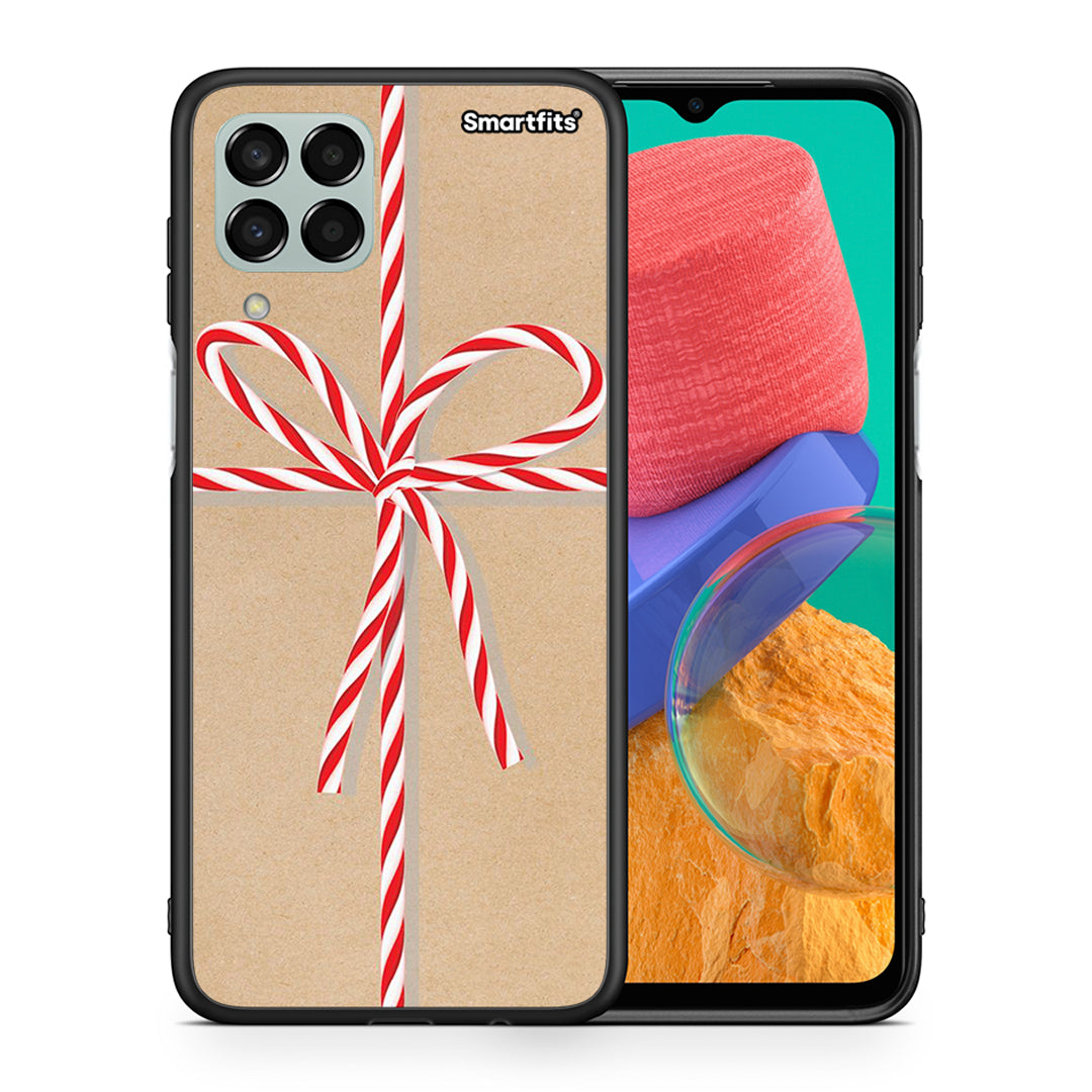 Θήκη Samsung M33 Christmas Gift από τη Smartfits με σχέδιο στο πίσω μέρος και μαύρο περίβλημα | Samsung M33 Christmas Gift case with colorful back and black bezels