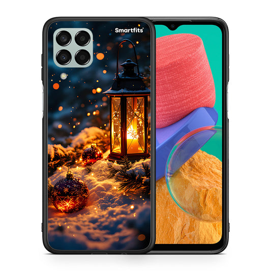 Θήκη Samsung M33 Christmas Ornaments από τη Smartfits με σχέδιο στο πίσω μέρος και μαύρο περίβλημα | Samsung M33 Christmas Ornaments case with colorful back and black bezels