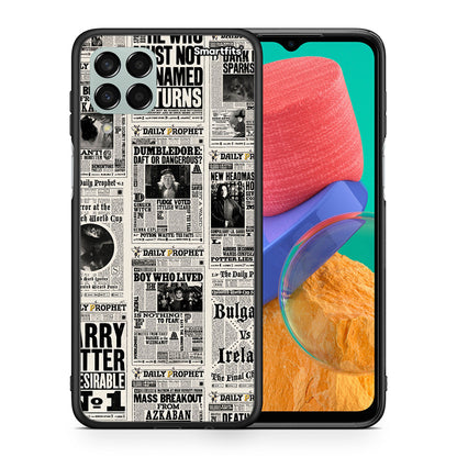 Θήκη Samsung M33 Harry Paper από τη Smartfits με σχέδιο στο πίσω μέρος και μαύρο περίβλημα | Samsung M33 Harry Paper case with colorful back and black bezels