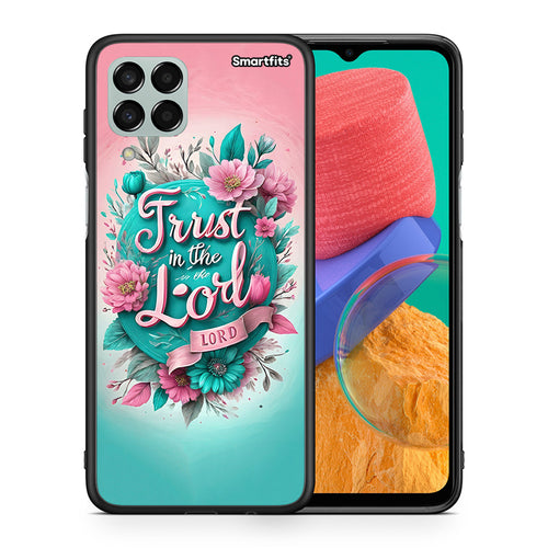 Θήκη Samsung M33 Lord Trust από τη Smartfits με σχέδιο στο πίσω μέρος και μαύρο περίβλημα | Samsung M33 Lord Trust case with colorful back and black bezels