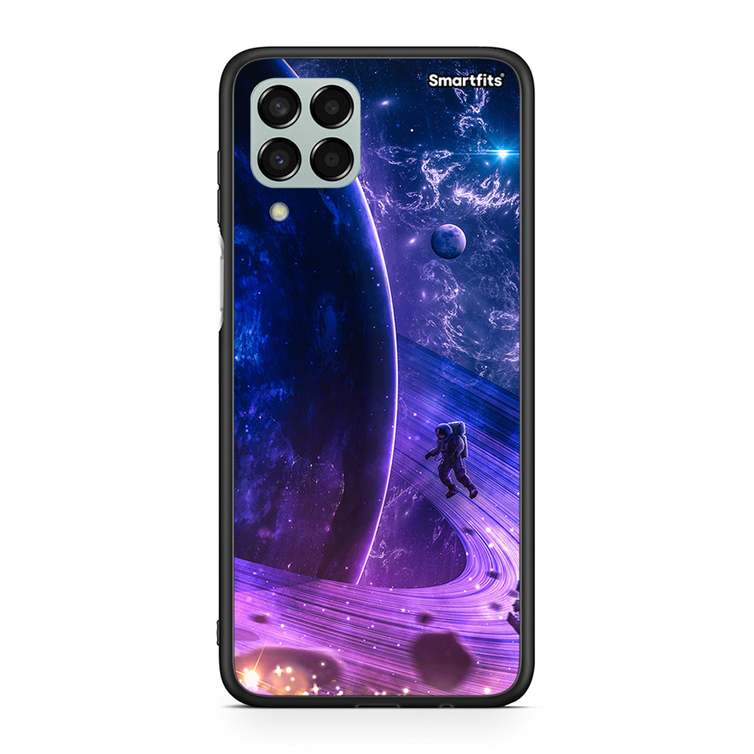 Samsung M33 Lost Astronaut θήκη από τη Smartfits με σχέδιο στο πίσω μέρος και μαύρο περίβλημα | Smartphone case with colorful back and black bezels by Smartfits