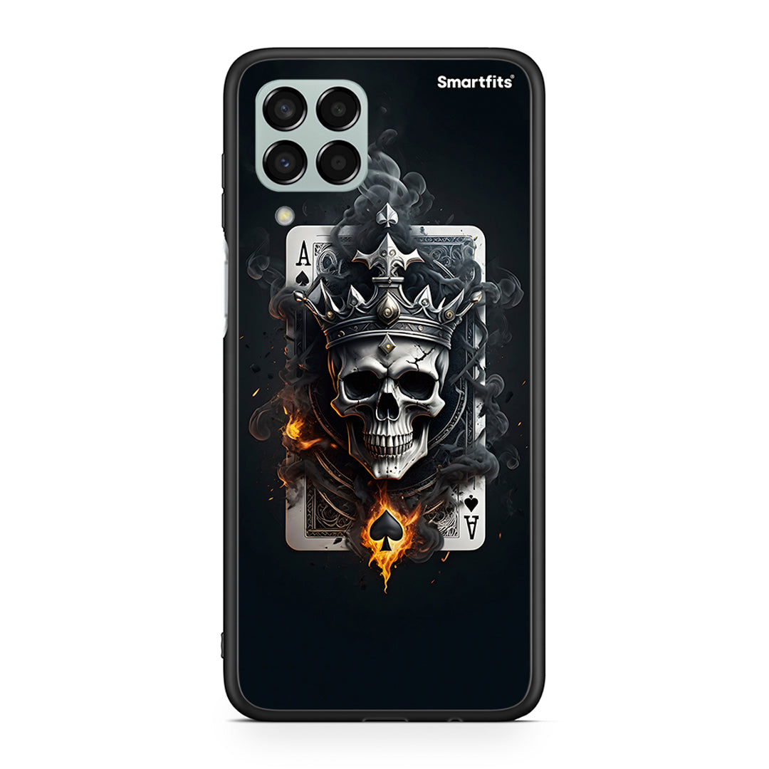 Samsung M33 Skull King Ace θήκη από τη Smartfits με σχέδιο στο πίσω μέρος και μαύρο περίβλημα | Smartphone case with colorful back and black bezels by Smartfits